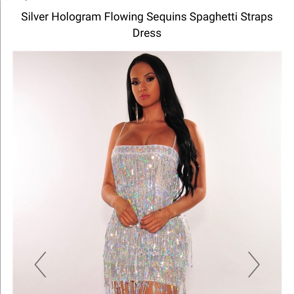 Silver Sequin Dress